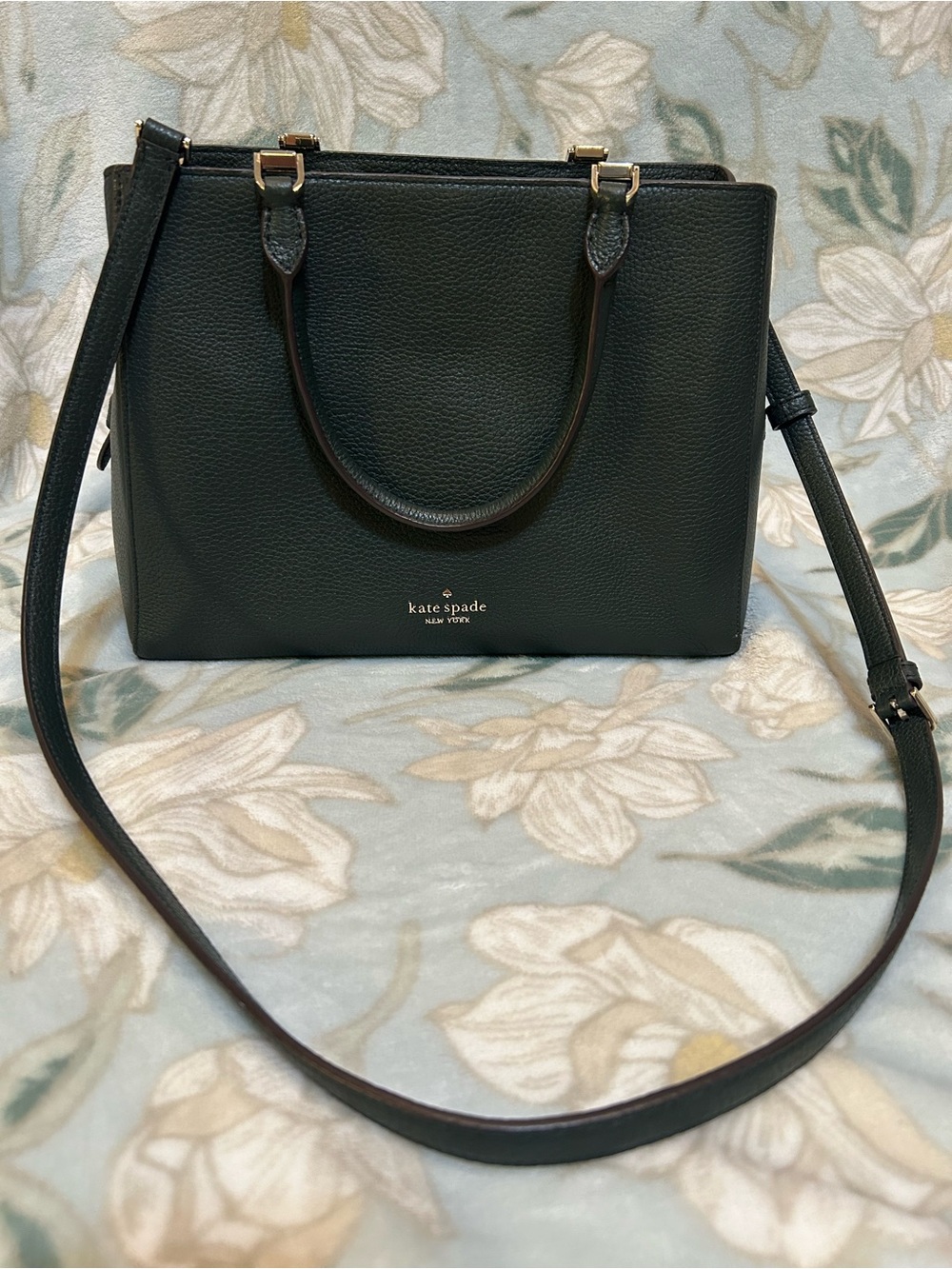 Kate Spade New York Leila Medium Triple Compartment Satchel Emerald Green-NWOT!